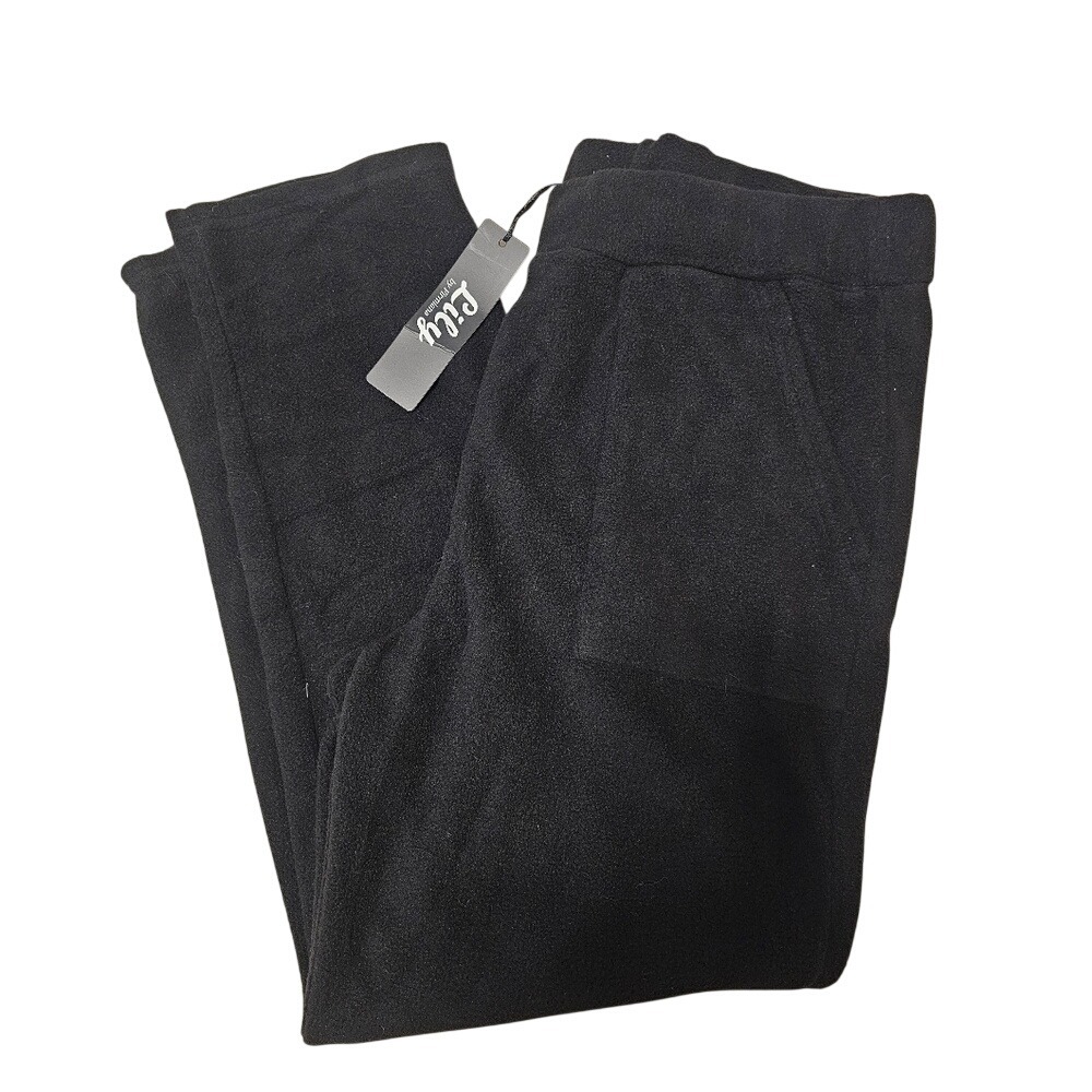 NWT Black Fleece Pants with Pockets Cozy Warm by Lily